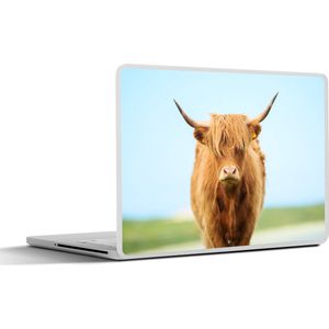 Laptop sticker - 13.3 inch - Schotse hooglander - Haar - Gras - 31x22,5cm - Laptopstickers - Laptop skin - Cover