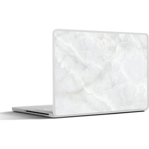 Laptop sticker - 11.6 inch - Marmer - Wit - Chic - 30x21cm - Laptopstickers - Laptop skin - Cover