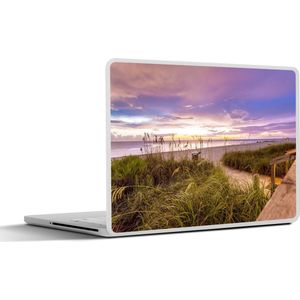 Laptop sticker - 14 inch - Strand - Kleuren - Amerika - 32x5x23x5cm - Laptopstickers - Laptop skin - Cover