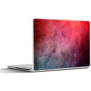 Laptop sticker - 11.6 inch - Waterverf - Sterren - Rood - 30x21cm - Laptopstickers - Laptop skin - Cover