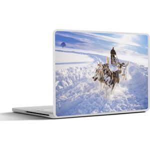 Laptop sticker - 11.6 inch - Husky's voor hondenslee - 30x21cm - Laptopstickers - Laptop skin - Cover