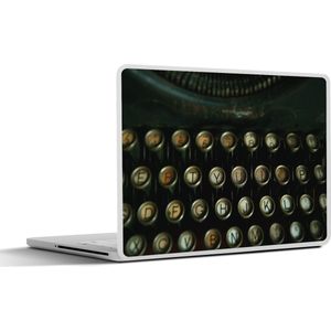 Laptop sticker - 13.3 inch - Typemachine - Vintage - Toetsenbord - 31x22,5cm - Laptopstickers - Laptop skin - Cover