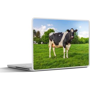 Laptop sticker - 13.3 inch - Koe - Gras - Dieren - 31x22,5cm - Laptopstickers - Laptop skin - Cover