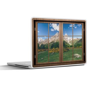 Laptop sticker - 11.6 inch - Doorkijk - Berg - Natuur - 30x21cm - Laptopstickers - Laptop skin - Cover
