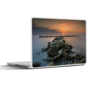Laptop sticker - 11.6 inch - Zee - Zon - Stenen - 30x21cm - Laptopstickers - Laptop skin - Cover