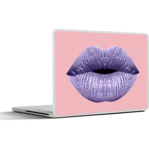 Laptop sticker - 11.6 inch - Lippen - Pastel - Roze - 30x21cm - Laptopstickers - Laptop skin - Cover