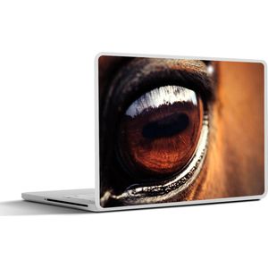 Laptop sticker - 11.6 inch - Oog - Paard - Bruin - 30x21cm - Laptopstickers - Laptop skin - Cover
