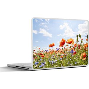 Laptop sticker - 13.3 inch - Bloemen - Lucht - Veld - 31x22,5cm - Laptopstickers - Laptop skin - Cover