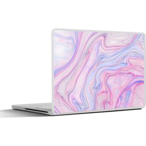 Laptop sticker - 17.3 inch - Marmer - Kleuren - Pastel - 40x30cm - Laptopstickers - Laptop skin - Cover