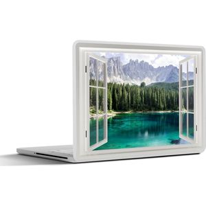 Laptop sticker - 13.3 inch - Doorkijk - Bomen - Water - 31x22,5cm - Laptopstickers - Laptop skin - Cover