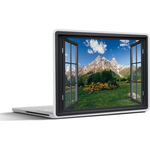 Laptop sticker - 13.3 inch - Doorkijk - Natuur - Berg - 31x22,5cm - Laptopstickers - Laptop skin - Cover