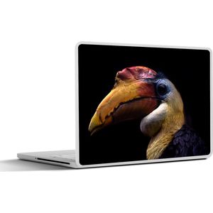 Laptop sticker - 13.3 inch - Vogel - Snavel - Zwart - 31x22,5cm - Laptopstickers - Laptop skin - Cover