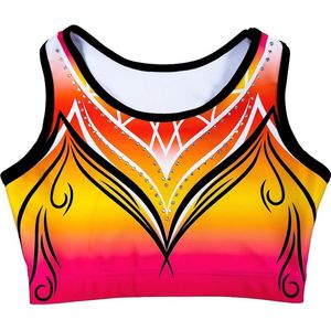 Sparkle&Dream Turntopje Pien Neon - Maat AXL S/M - Gympakje voor Turnen, Acro, Trampoline en Gymnastiek