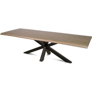 Haris Brussel Eettafel – Tafel Rechthoek 180x90 cm – Matrix poot 8x8 cm - Brons