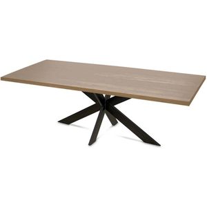 Haris Marseille Eettafel – Tafel Rechthoek 160x90 cm – Metalen Matrix poot 10x5 cm - Brons