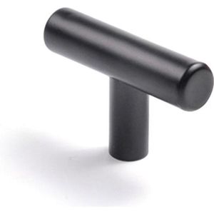 Meubelknop Zwart Rond - 50mm breed - Ronde Moderne Kastknop voor Meubels - Ladegreep - deurknopjes