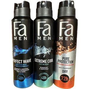 FA MEN - Deo Spray Mix - Perfect Wave / Extreme Cool / Guarana