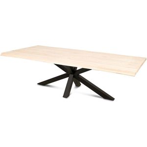 Haris Brussel Eettafel – Tafel Rechthoek 220x100 cm – Matrix poot 8x8 cm - Naturel