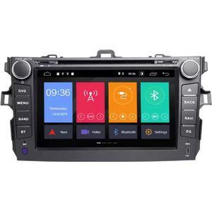 Toyota Corolla 2008-2012 Android 10 navigatie en multimediasysteem ingebouwde CarPlay Bluetooth USB WiFi Sd Kaart DVD Speler 2+16GB
