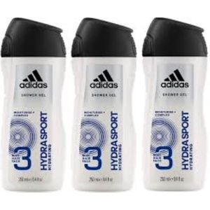 Adidas 3in1 Douchegel - Hydra Sport - 3 x 250 ml