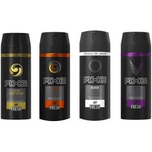 AXE Deodorant Spray - Voordeelverpakking MIX - Gold / Black / Musk / Excite - 4 x 150 ml Body Spray