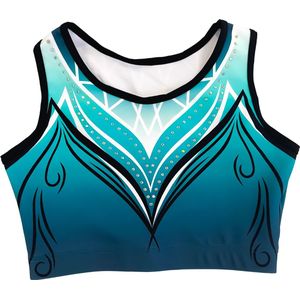 Sparkle&Dream Turntopje Pien Mint - Maat AXXL M/L - Gympakje voor Turnen, Acro, Trampoline en Gymnastiek