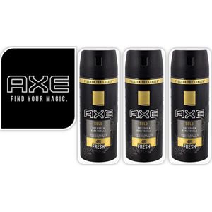 AXE Gold Deo Spray - Voordeelverpakking 3 x 150 ml