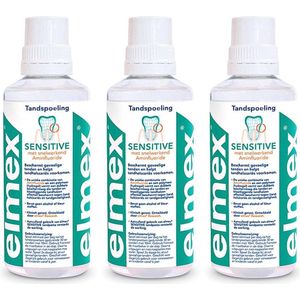 Elmex Sensitive Mondwater / Tandspoeling - Voordeelverpakking  3 x 400 ml