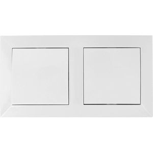 Wisselschakelaar - Igia Cika - Inbouw - 2-voudig Enkel Schakelaar - Incl. Afdekraam - Wit