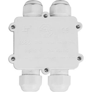 Kabelverbinder - Nirano Thermy - Rechte 4-voudig Connector - Waterdicht IP68 - Mat Wit
