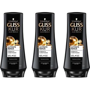 Gliss Kur Ultimate Repair Conditioner 3 x 200 ml - Voordeelverpakking