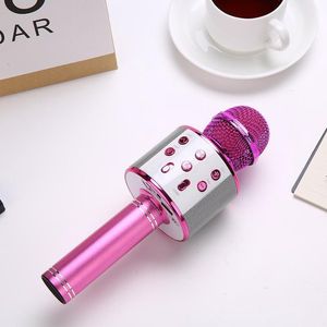 Karaoke microfoon/karaoke set - Joyful things draadloze karaokemicrofoon met ingebouwde speaker, Bluetooth, mp3 functie,  stemhervormer en echo effect-  Roze