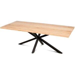 Haris Marseille Eettafel – Tafel Rechthoek 240x100 cm – Metalen Matrix poot 5x5 cm - Naturel