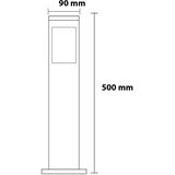 LED Tuinverlichting - Staande Buitenlamp - Kavy 4 - E27 Fitting - Vierkant - Aluminium - Philips - CorePro Lustre 827 P45 FR - 4W - Warm Wit 2700K