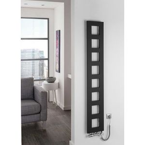 Sapho Block radiator mat zwart 28x175cm 461W