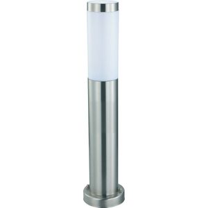 LED Tuinverlichting - Staande Buitenlamp - Laurea 4 - E27 Fitting - Rond - RVS - Philips - CorePro LEDbulb 827 A60 - 8W - Warm Wit 2700K