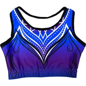 Sparkle&Dream Turntopje Pien Blauw Paars - Maat AXXL M/L - Gympakje voor Turnen, Acro, Trampoline en Gymnastiek