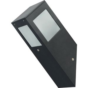 LED Tuinverlichting - Wandlamp Buiten - Kavy 1 - E27 Fitting - Vierkant - Aluminium - Philips - CorePro LEDbulb 827 A60 - 8W - Warm Wit 2700K