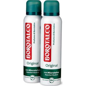 Borotalco Original Deodorant spray - 2 stuks - voordeelverpakking