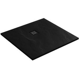 Sanituba Crag douchebak 90x90x2.5cm mat zwart