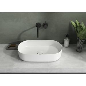 Isvea Infinity Oval waskom 55x36cm mat wit