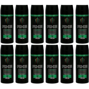 AXE Deodorant / Bodyspray Africa - 12x 150 ml - Voordeelverpakking