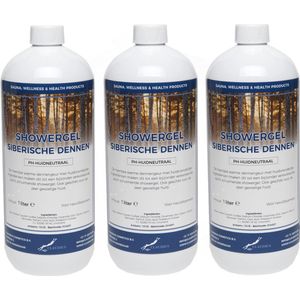 Douchegel Siberische Dennen 1 Liter - set van 3 stuks - Showergel