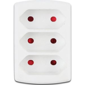 Stekker - Igia Vonkya - 3680W - 3 Stopcontacten - Mat Wit - Kunststofs-sNederland