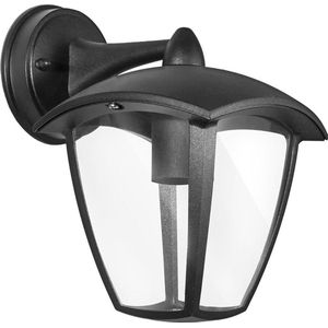 LED Tuinverlichting - Buitenlamp Nostalgisch - Igia Nuosta Down - E27 Fitting - Mat Zwart - Aluminium