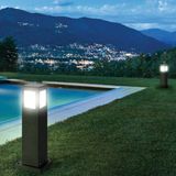 LED Tuinverlichting - Staande Buitenlamp - Kavy 5 - E27 Fitting - Vierkant - Aluminium - Philips - CorePro LEDbulb 827 A60 - 8W - Warm Wit 2700K