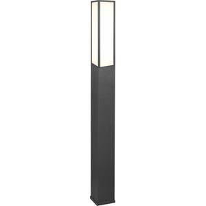 LED Tuinverlichting - Staande Buitenlamp - Torna Ficco XL - 15W - Warm Wit 3000K - Rechthoek - Mat Antraciet - Aluminium