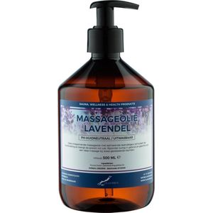 Massageolie Lavendel 500 ml met pomp - 100% natuurlijk - biologisch en koud geperst
