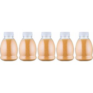 Scrubzout Appel-Kaneel - 375 gram - Fles met transparante dop - Set van 5 stuks - Hydraterende Lichaamsscrub