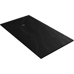 Sanituba Crag douchebak 100x180x3cm mat zwart